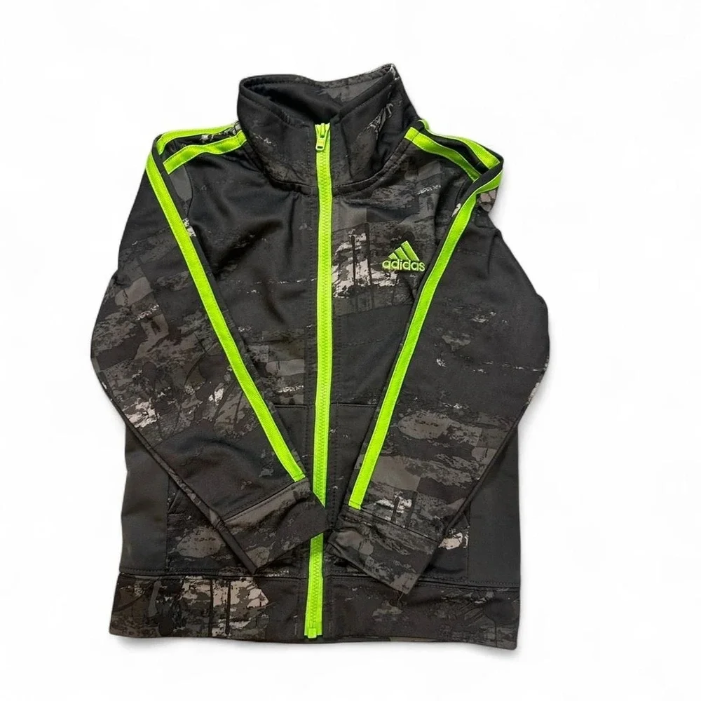 Adidas‎ Jacket green/grey EUC Camo Boys 3T